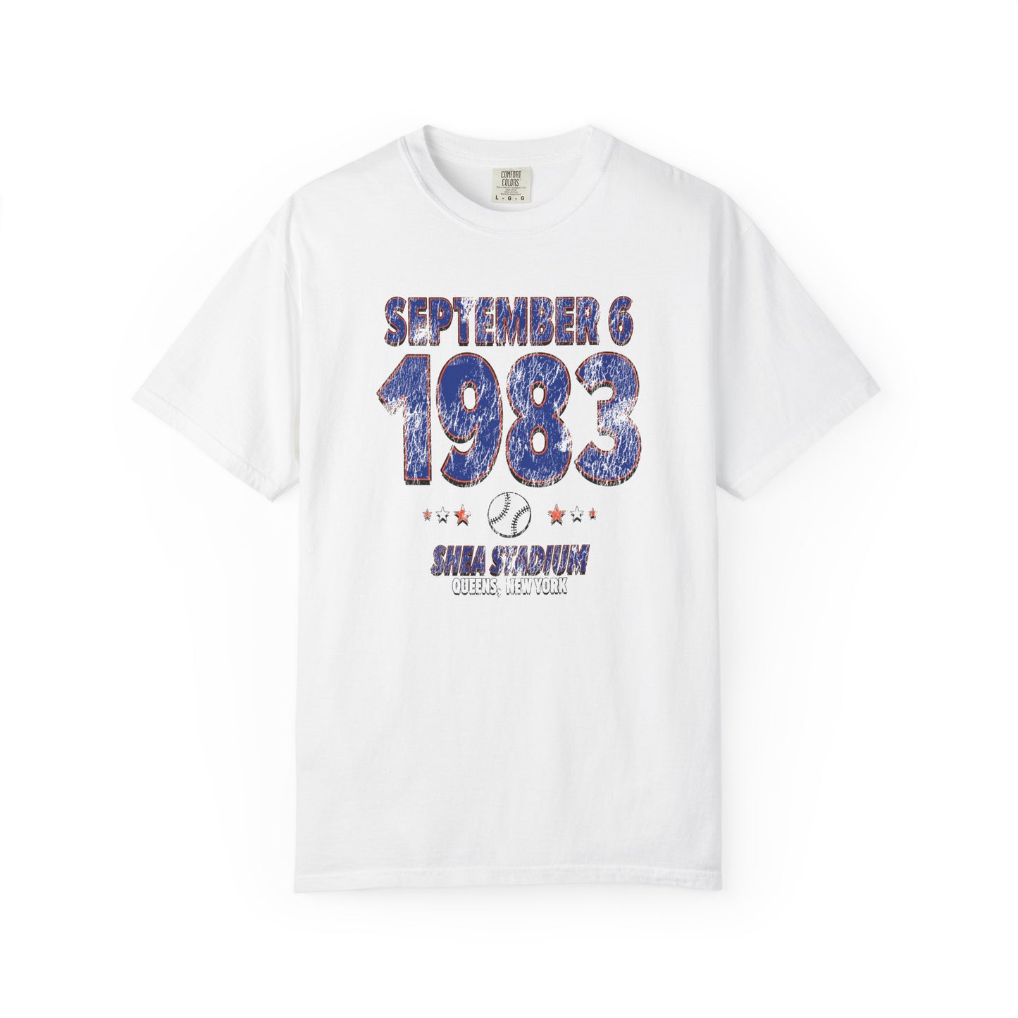 New York Baseball – September 6, 1983 – Comfort Colors (Black & White)