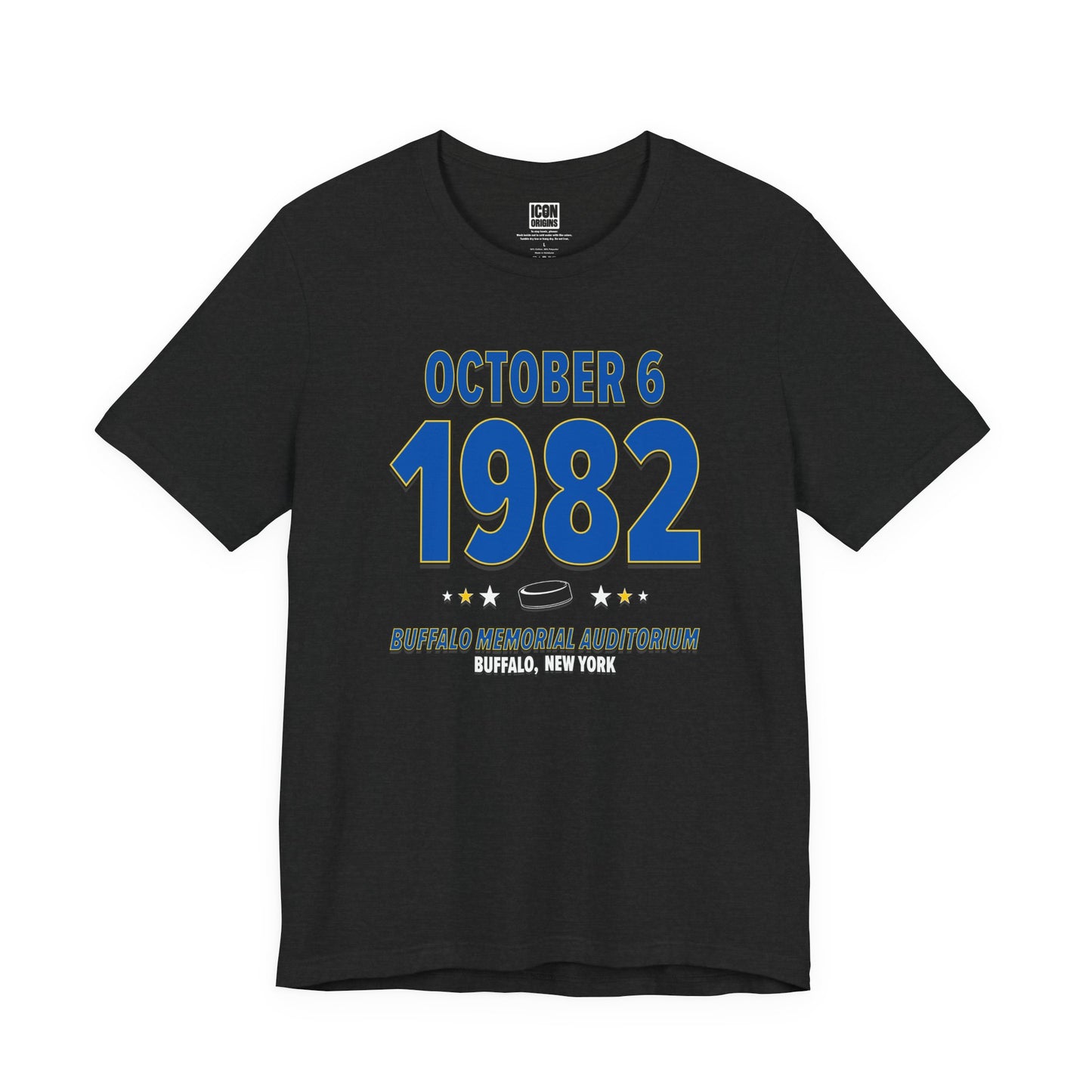 Buffalo Hockey – October 6, 1982 – Origin Tee (Black & White)