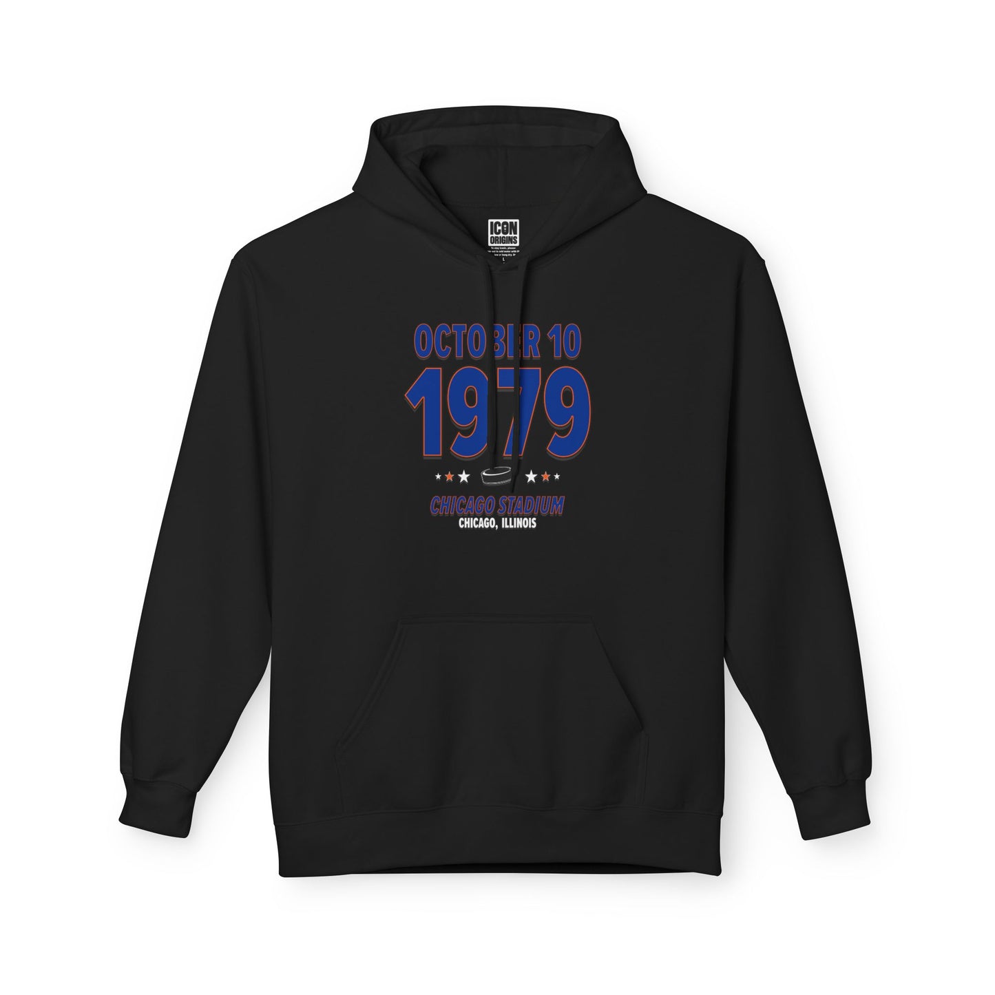 Edmonton Hockey – October 10, 1979 – Hoodie (Black & White)