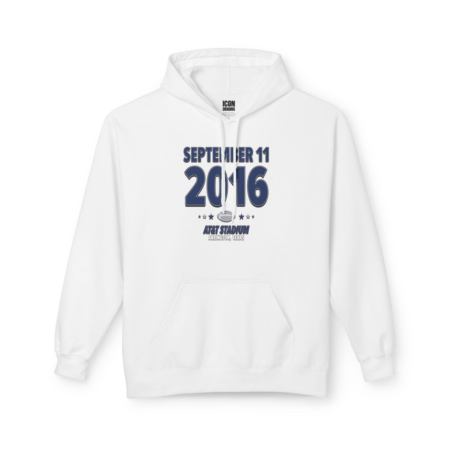 Dallas Football – September 11, 2016 – Hoodie (Black & White)
