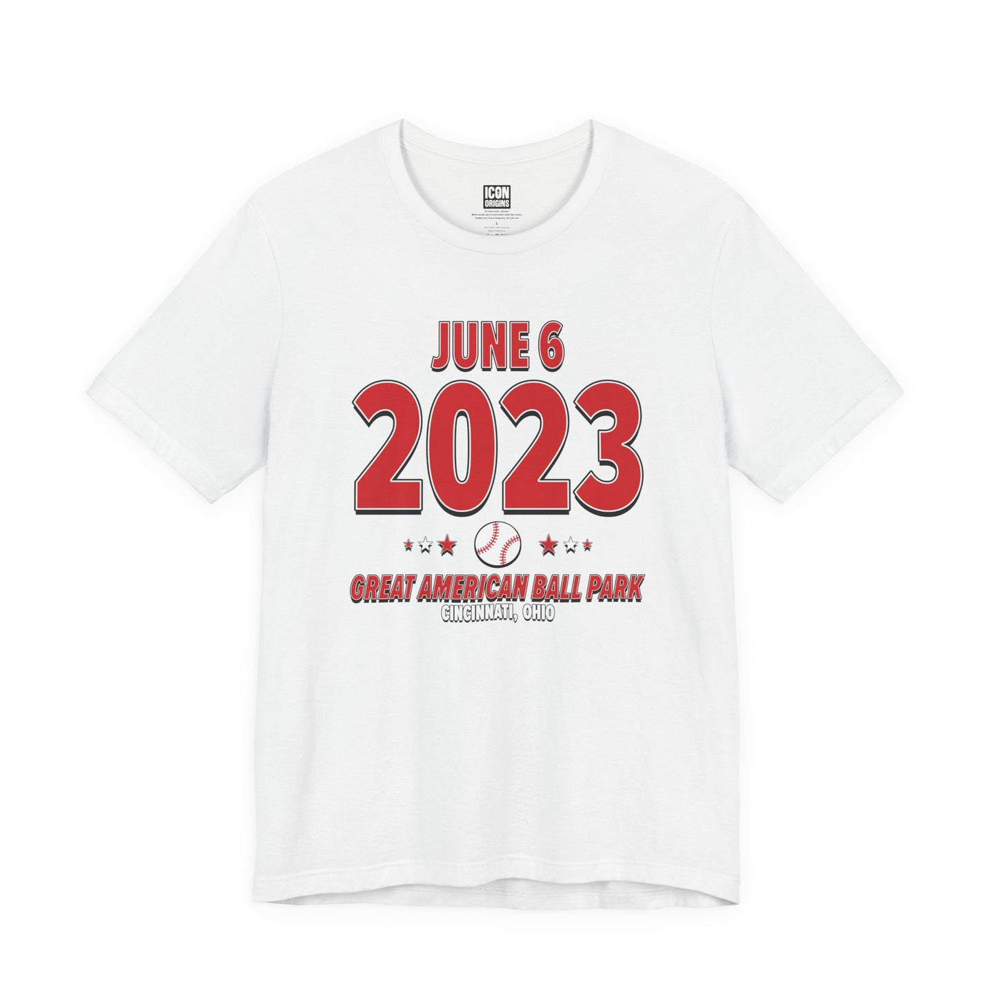 Cincinnati Baseball – June 6, 2023 – Origin Tee (Black & White)