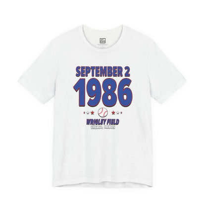Chicago Baseball – September 2, 1986 – Origin Tee (Black & White)
