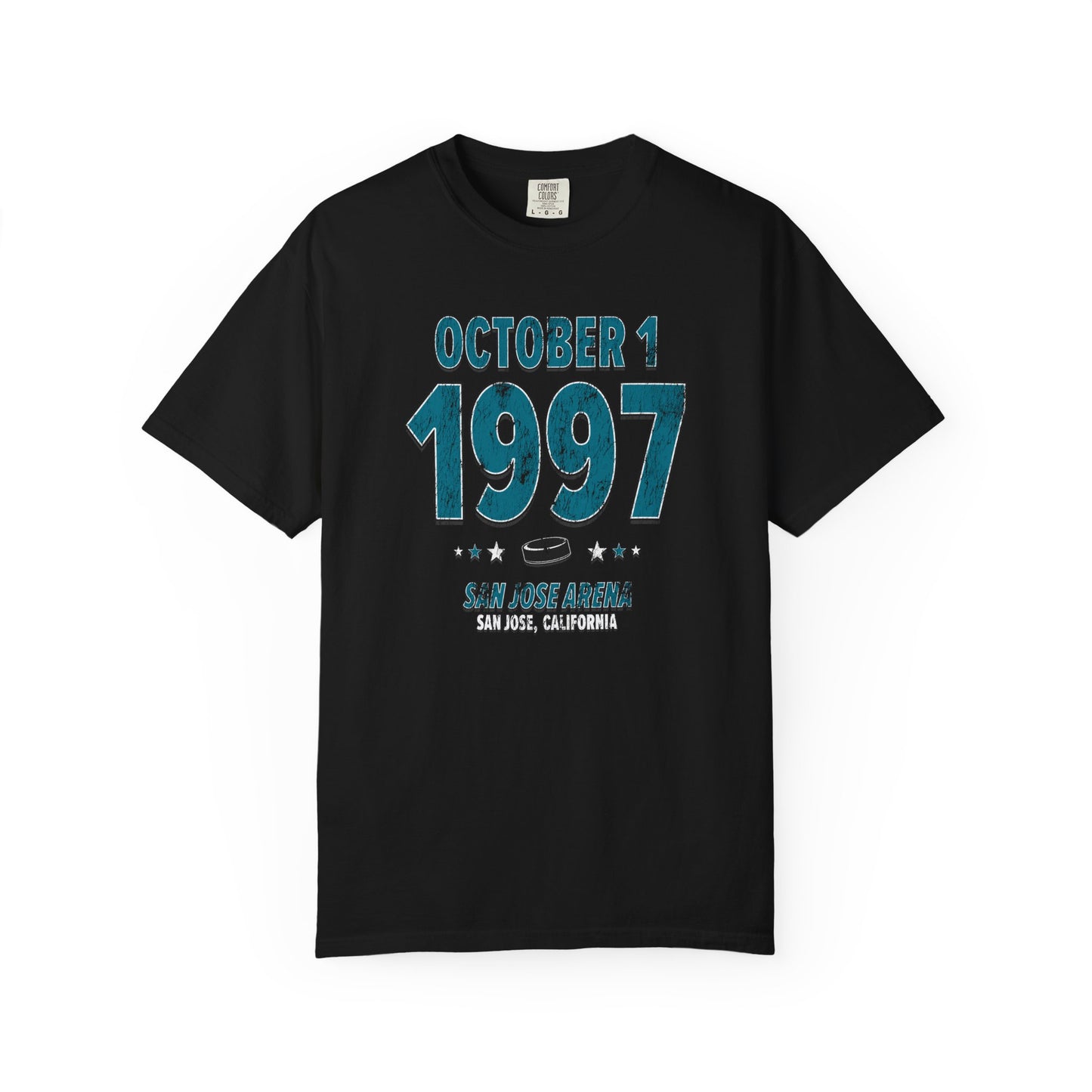 San Jose Hockey – October 1, 1997 – Comfort Colors (Black & White)