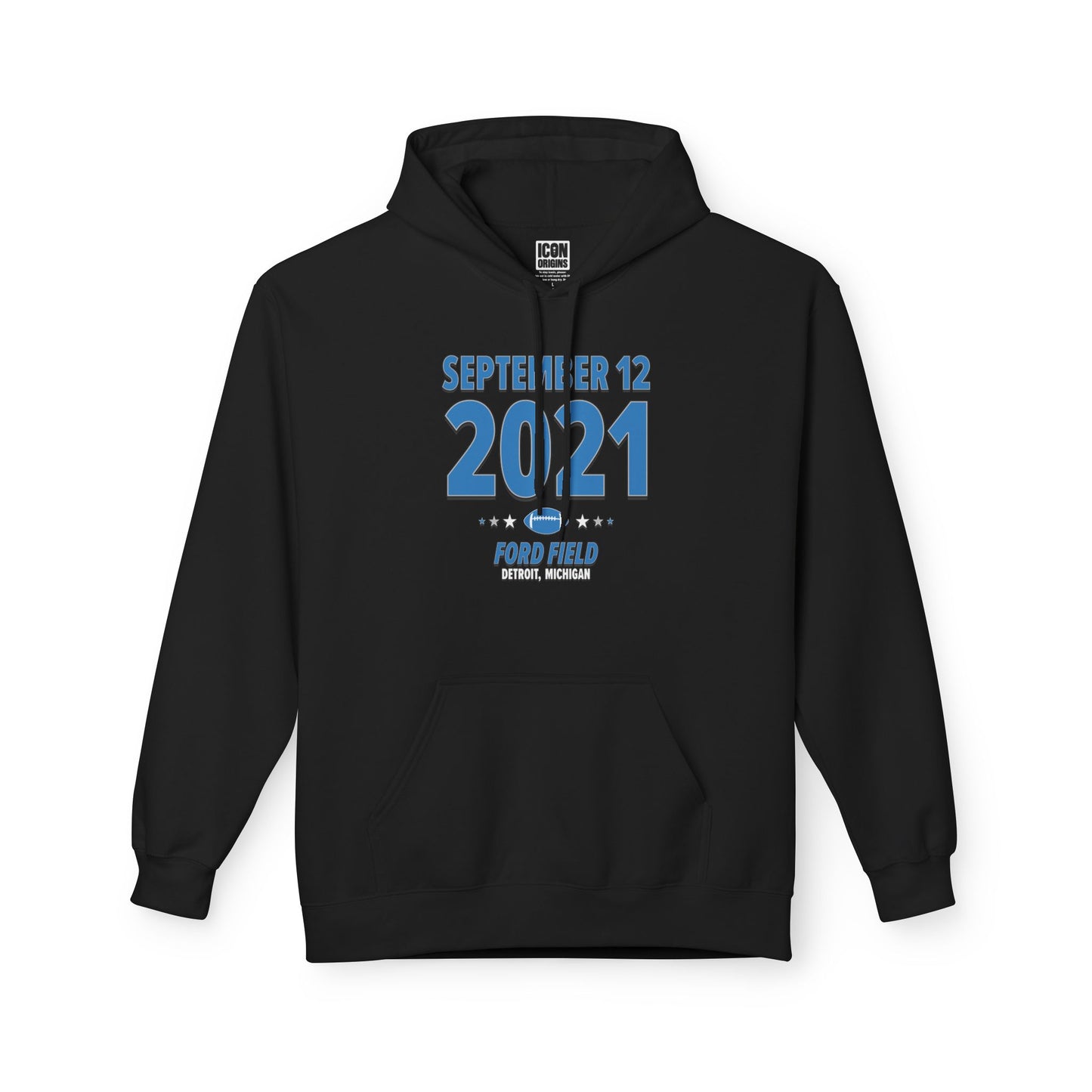 Detroit Football – September 12, 2021 – Hoodie (Black & White)