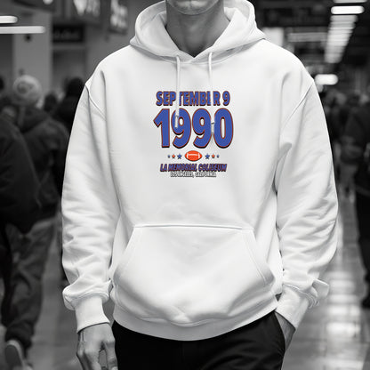 Denver Football – September 9, 1990 – Hoodie (Black & White)