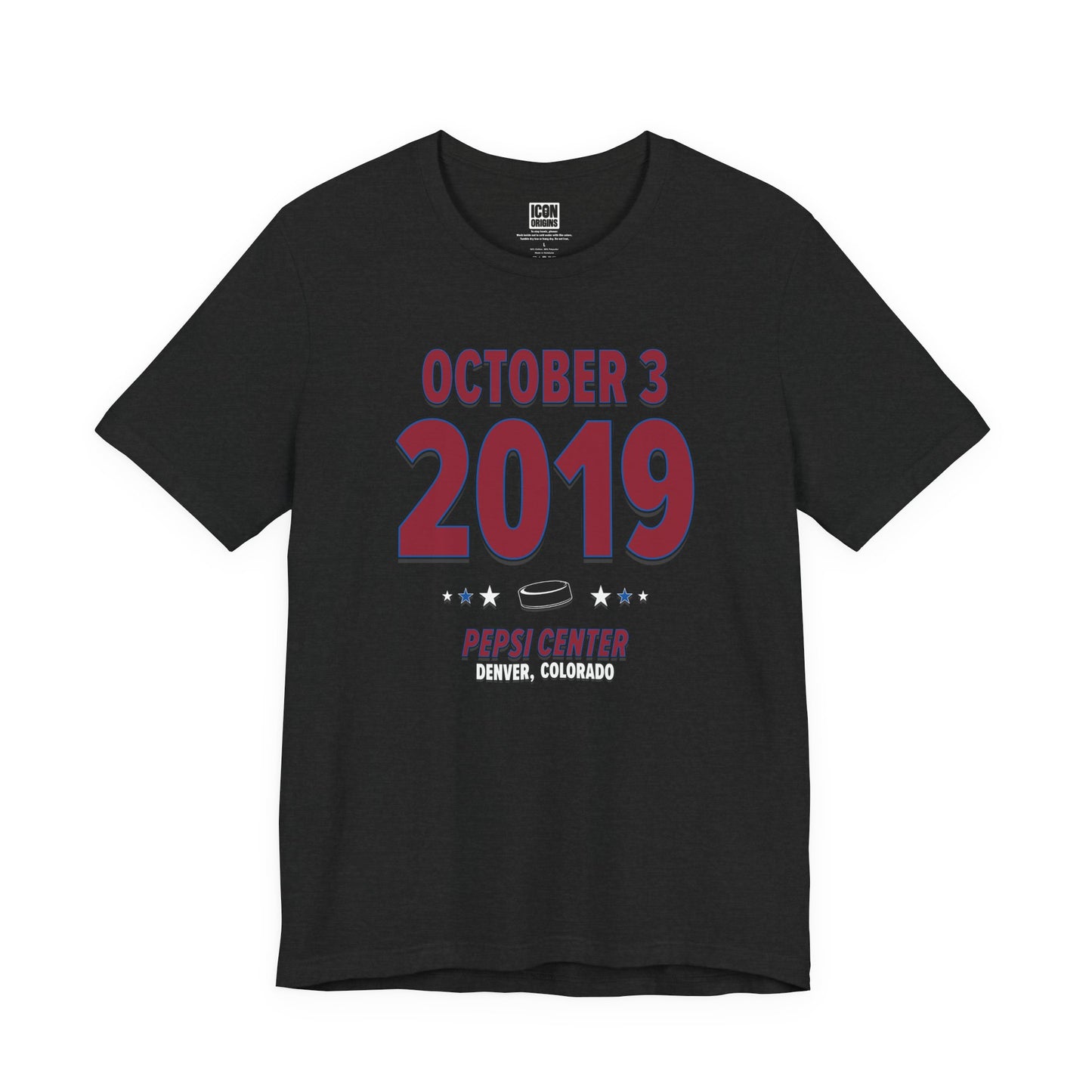 Colorado Hockey – October 3, 2019 – Origin Tee (Black & White)