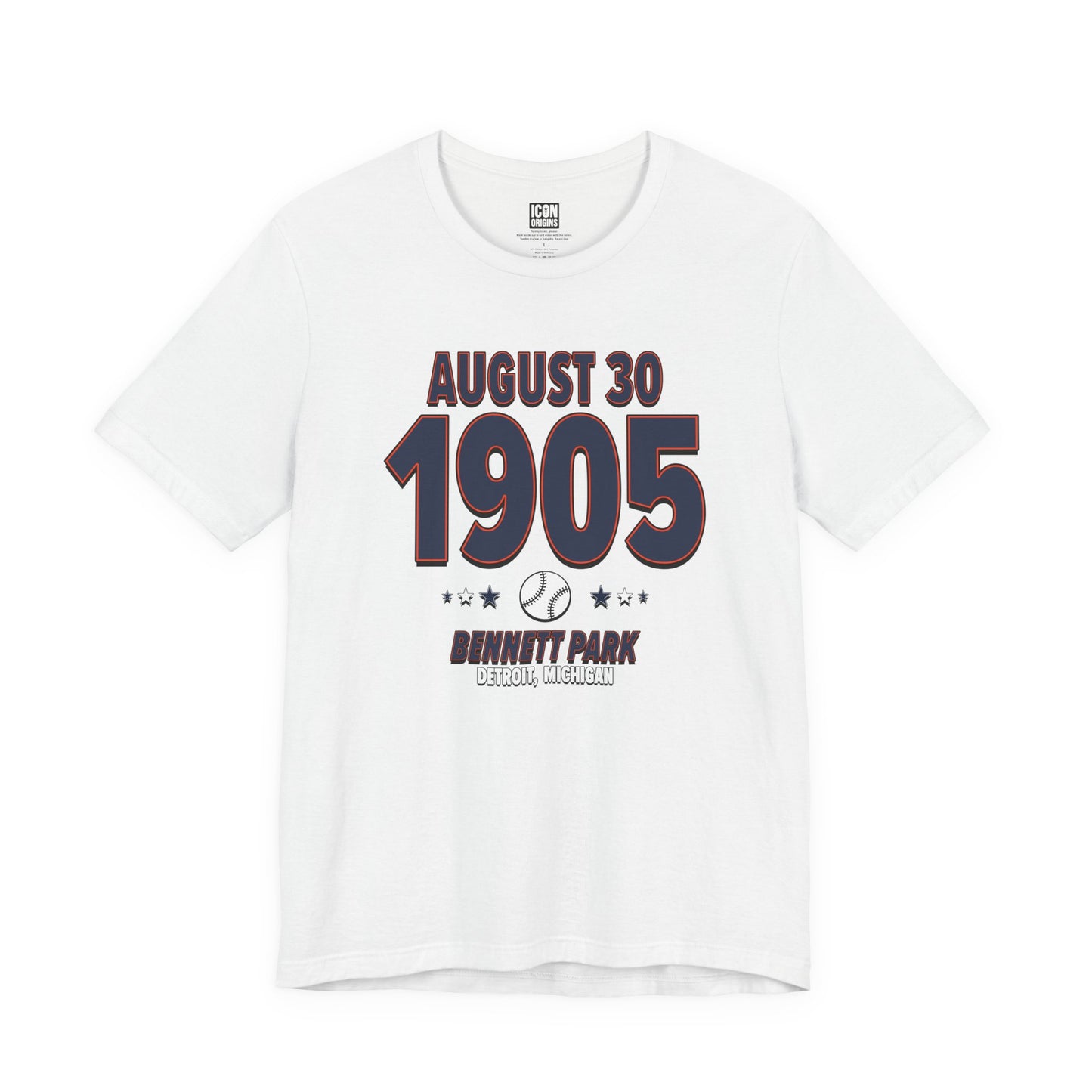 Detroit Baseball – August 30, 1905 – Origin Tee (Black & White)
