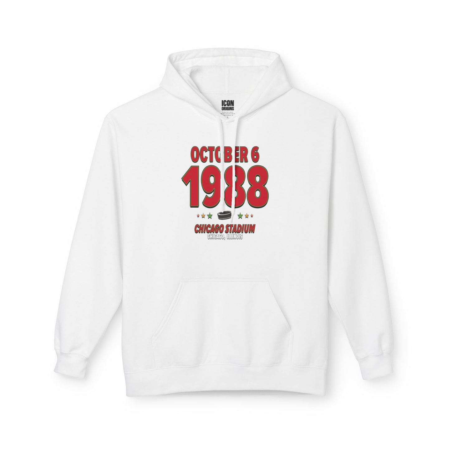 Chicago Hockey – October 6, 1988 – Hoodie (Black & White)