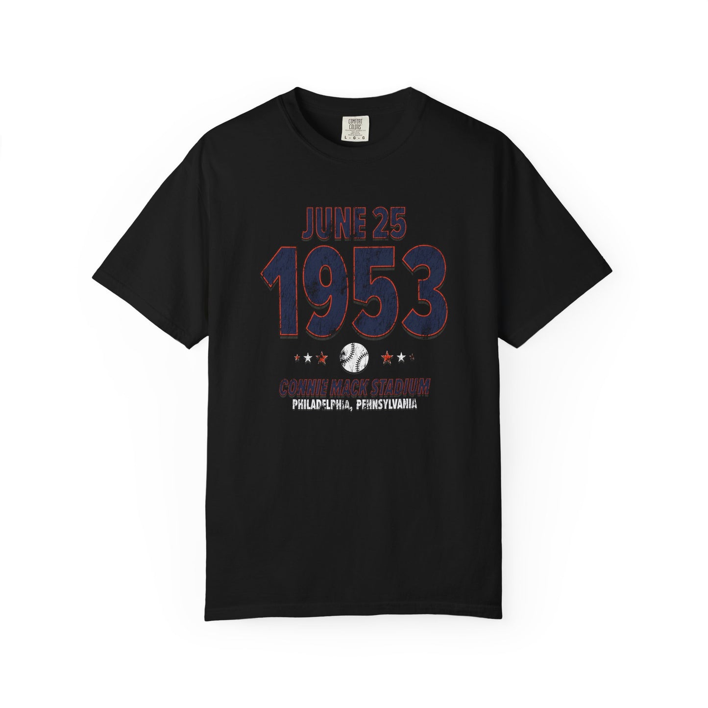 Detroit Baseball – June 25, 1953 – Comfort Colors (Black & White)