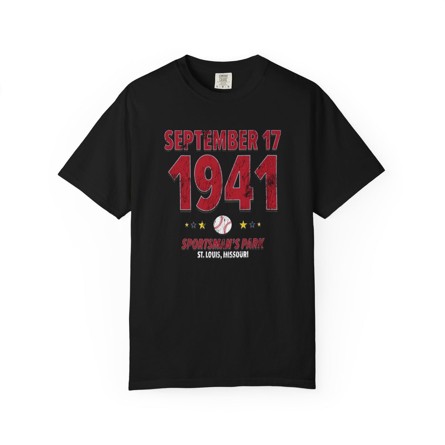 St. Louis Baseball – September 17, 1941 – Comfort Colors (Black & White)