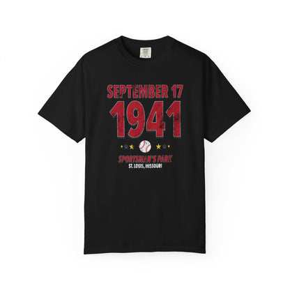 St. Louis Baseball – September 17, 1941 – Comfort Colors (Black & White)