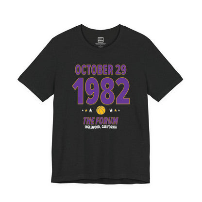Los Angeles Basketball – October 29, 1982 – Origin Tee (Black & White)