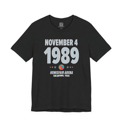 San Antonio Basketball – November 4, 1989 – Origin Tee (Black & White)