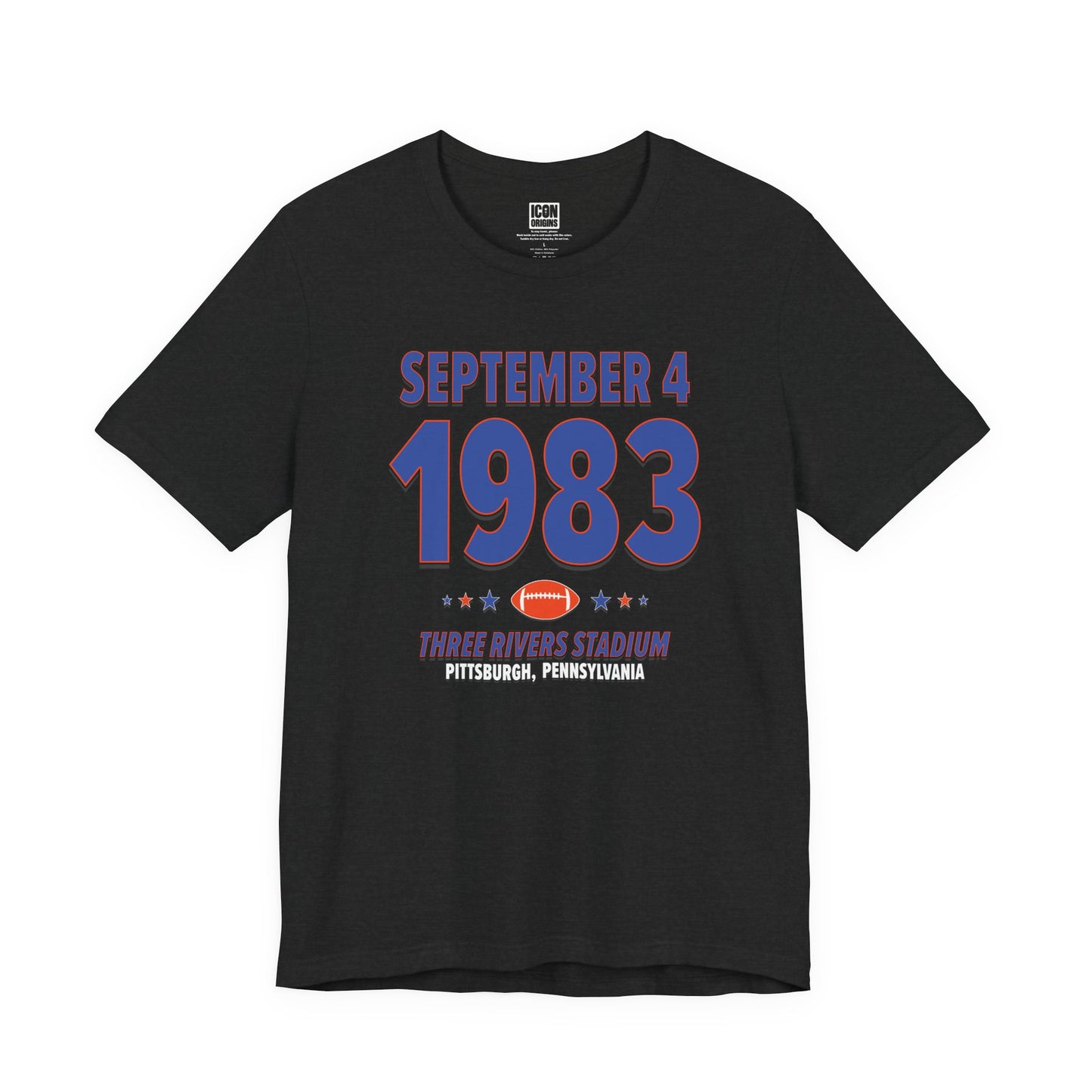 Denver Football – September 4, 1983 – Origin Tee (Black & White)