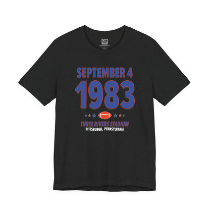 Denver Football – September 4, 1983 – Origin Tee (Black & White)