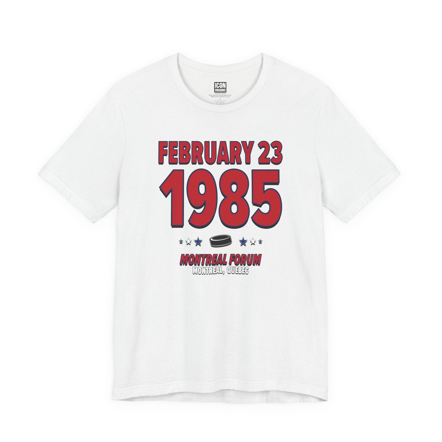 Montreal Hockey – February 23, 1985 – Origin Tee (Black & White)