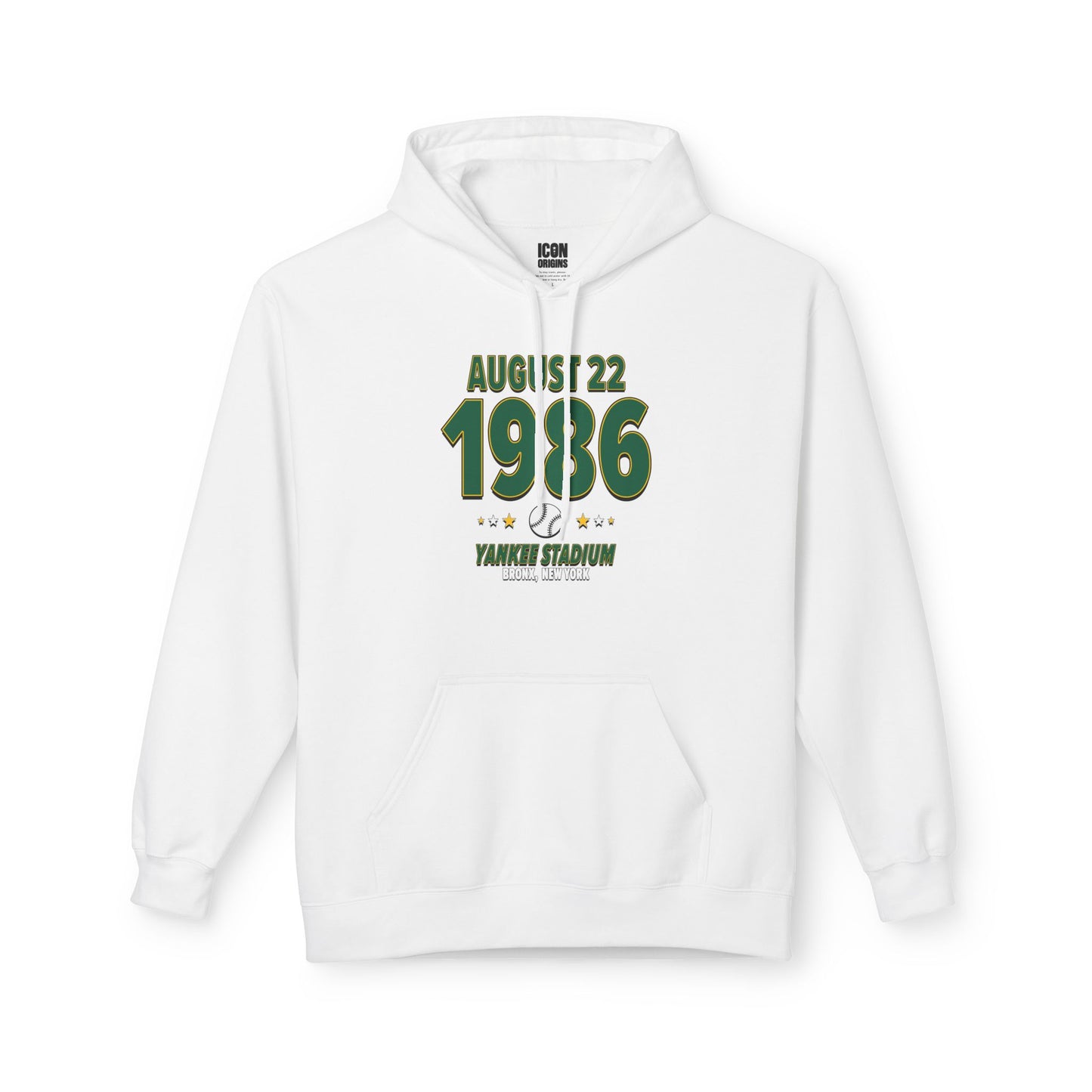 Oakland Baseball – August 22, 1986 – Hoodie (Black & White)