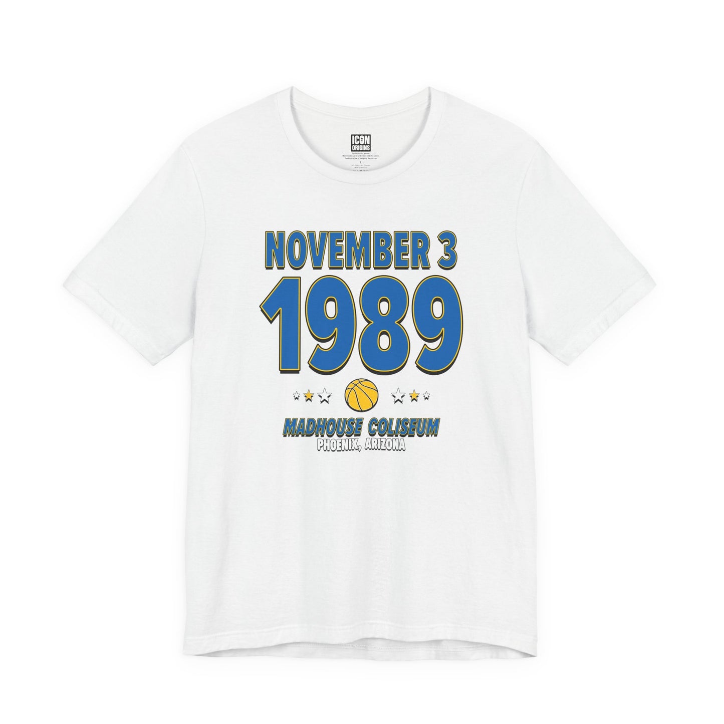Golden State Basketball – November 3, 1989 – Origin Tee (Black & White)