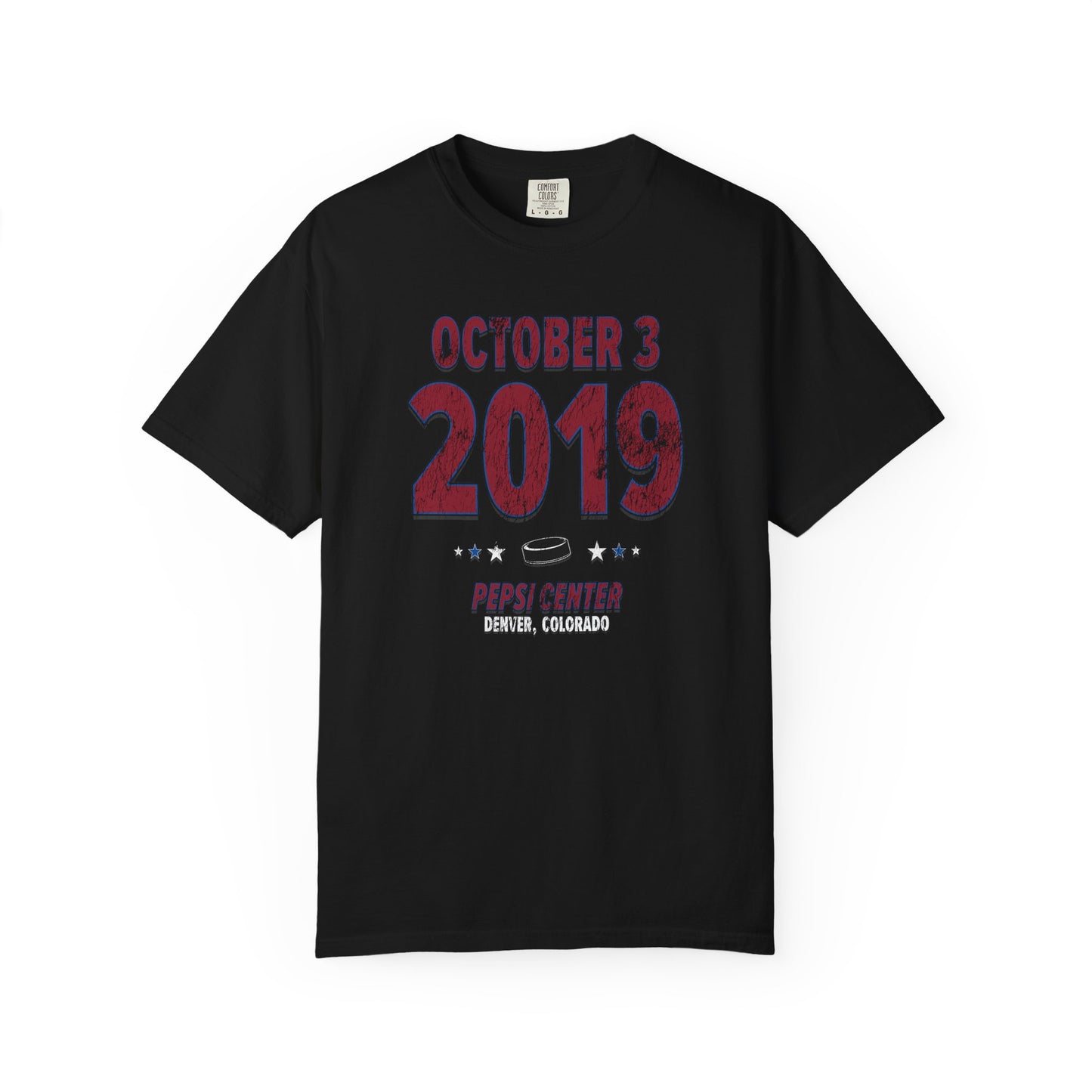 Colorado Hockey – October 3, 2019 – Comfort Colors (Black & White)