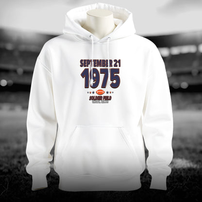 Chicago Football – September 21, 1975 – Hoodie (Black & White)