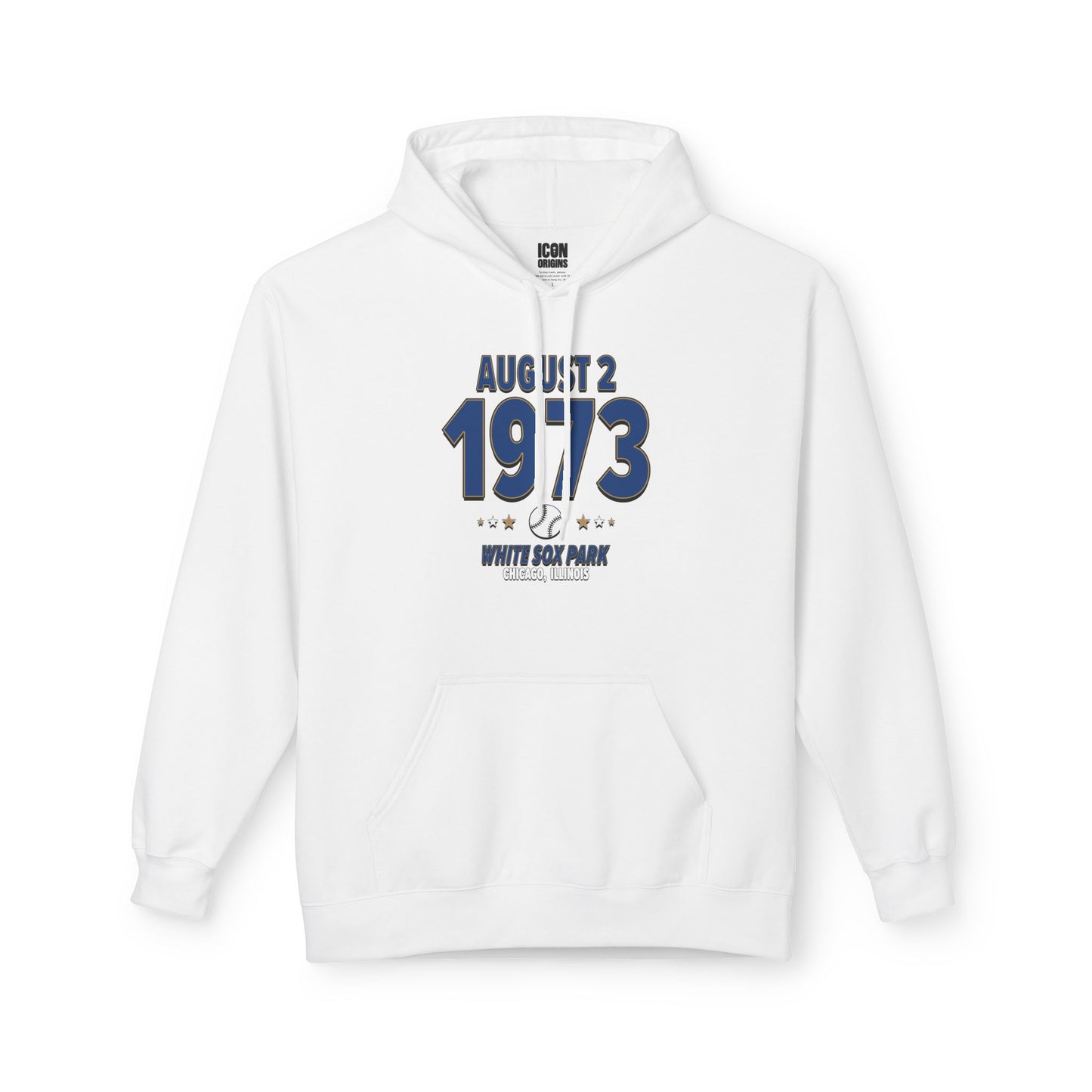 Kansas City Baseball – August 2, 1973 – Hoodie (Black & White)