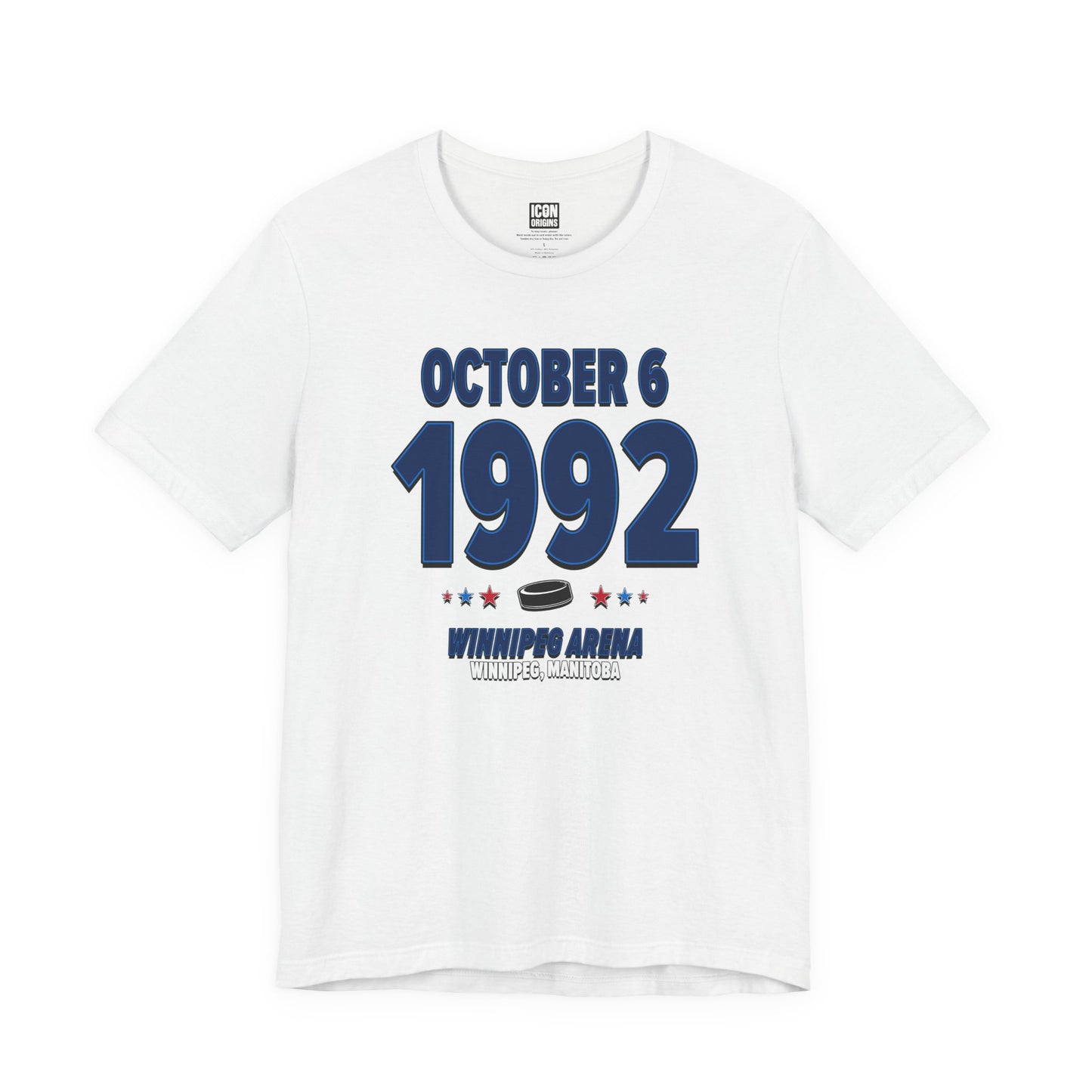 Winnipeg Hockey – October 6, 1992 – Origin Tee (Black & White)