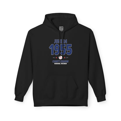 Brooklyn Baseball – June 24, 1955 – Hoodie (Black & White)