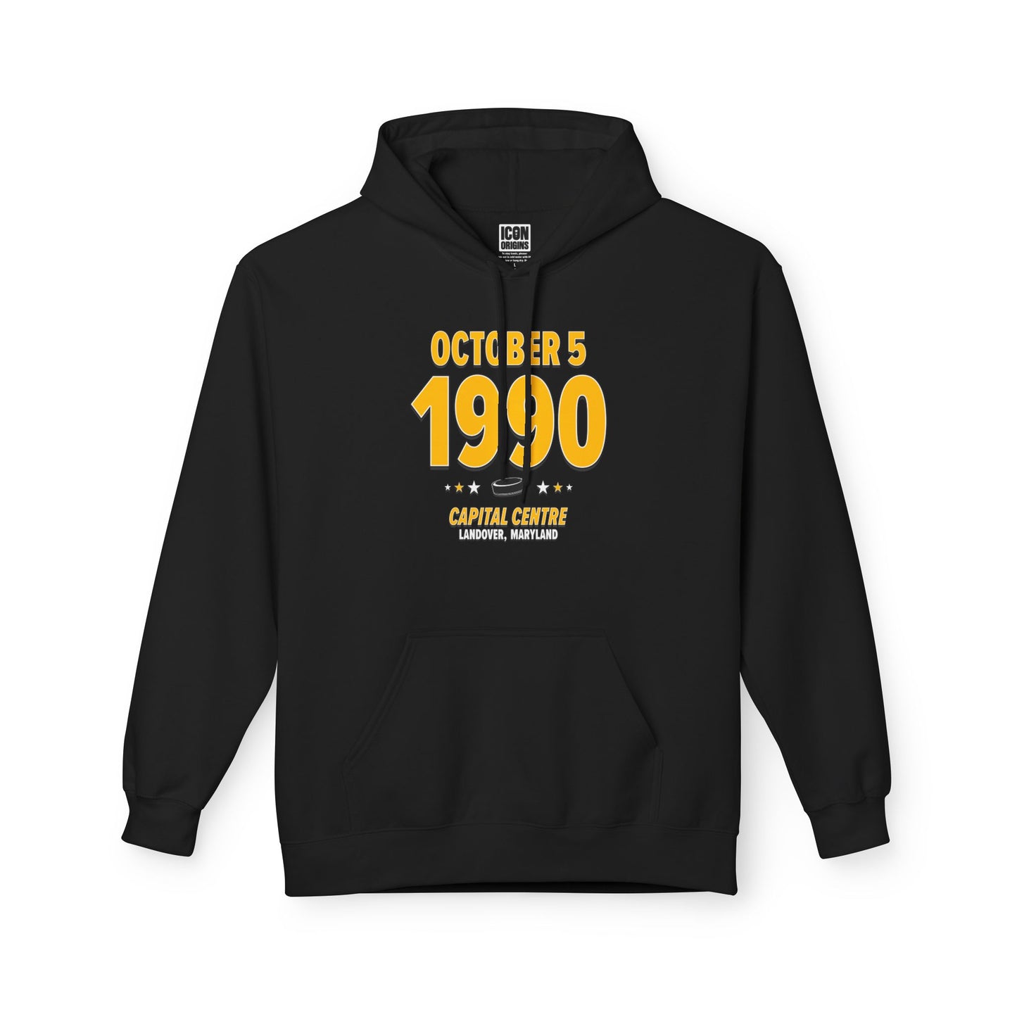 Pittsburgh Hockey – October 5, 1990 – Hoodie (Black & White)