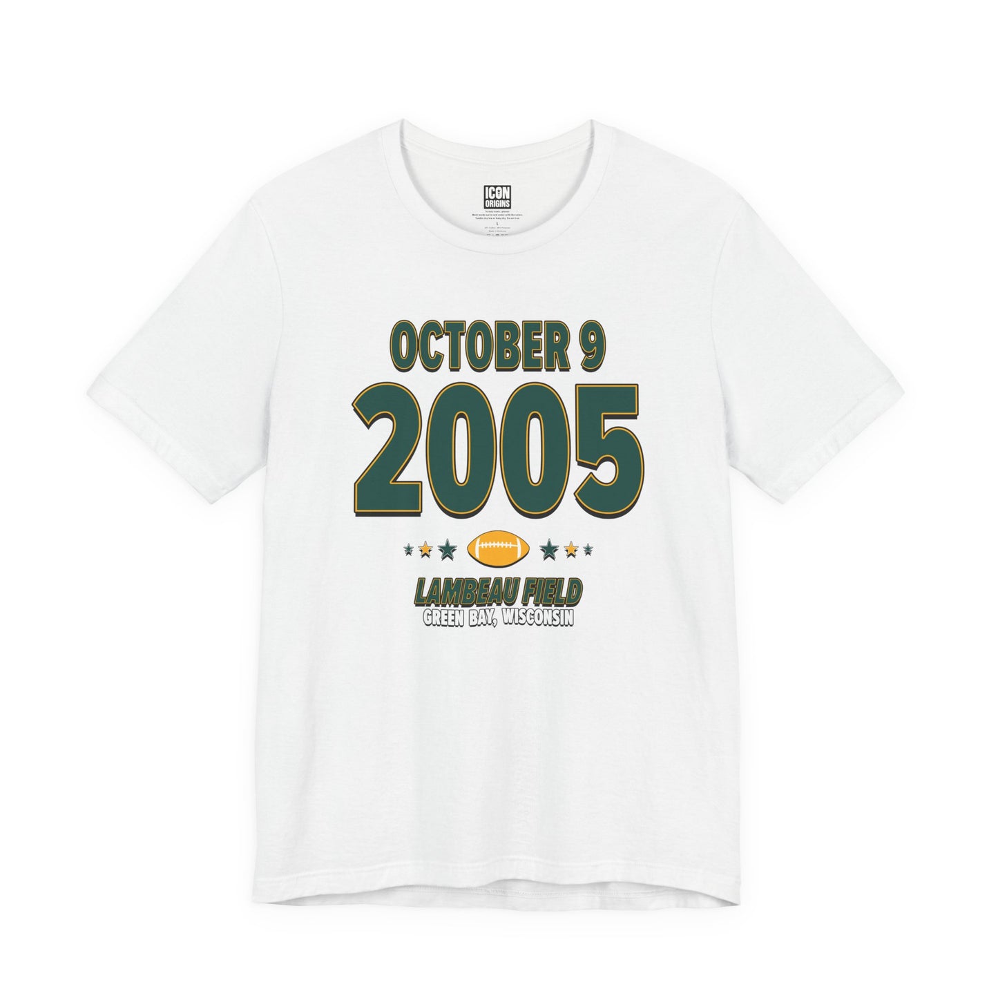 Green Bay Football – October 9, 2005 – Origin Tee (Black & White)