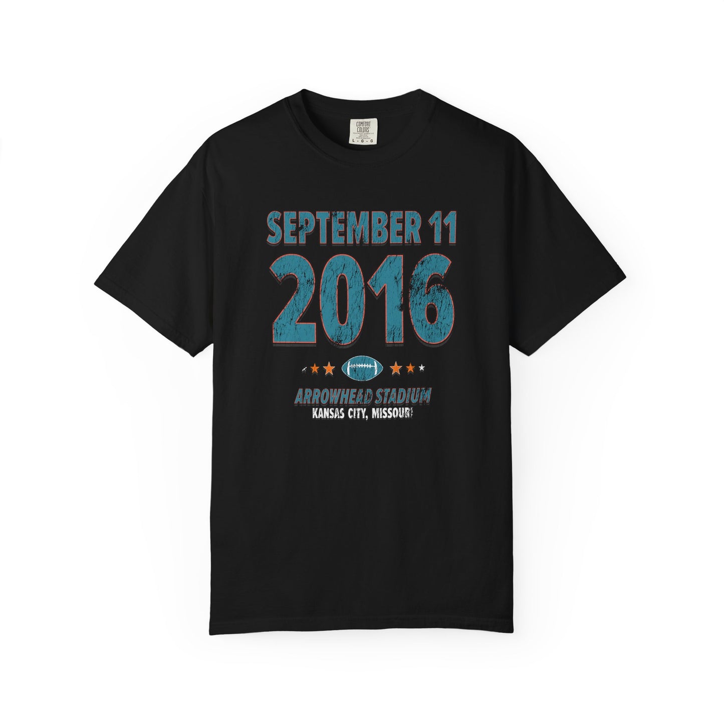 Miami Football – September 11, 2016 – Comfort Colors (Black & White)