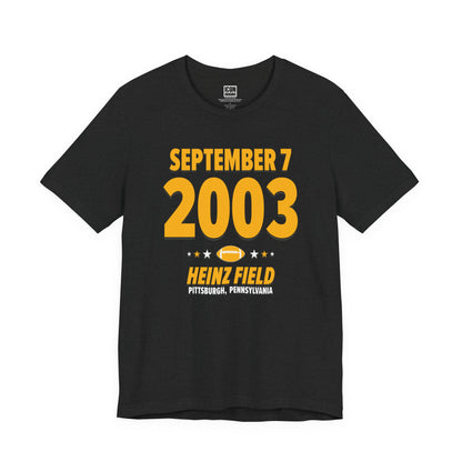 Pittsburgh Football – September 7, 2003 – Origin Tee (Black & White)