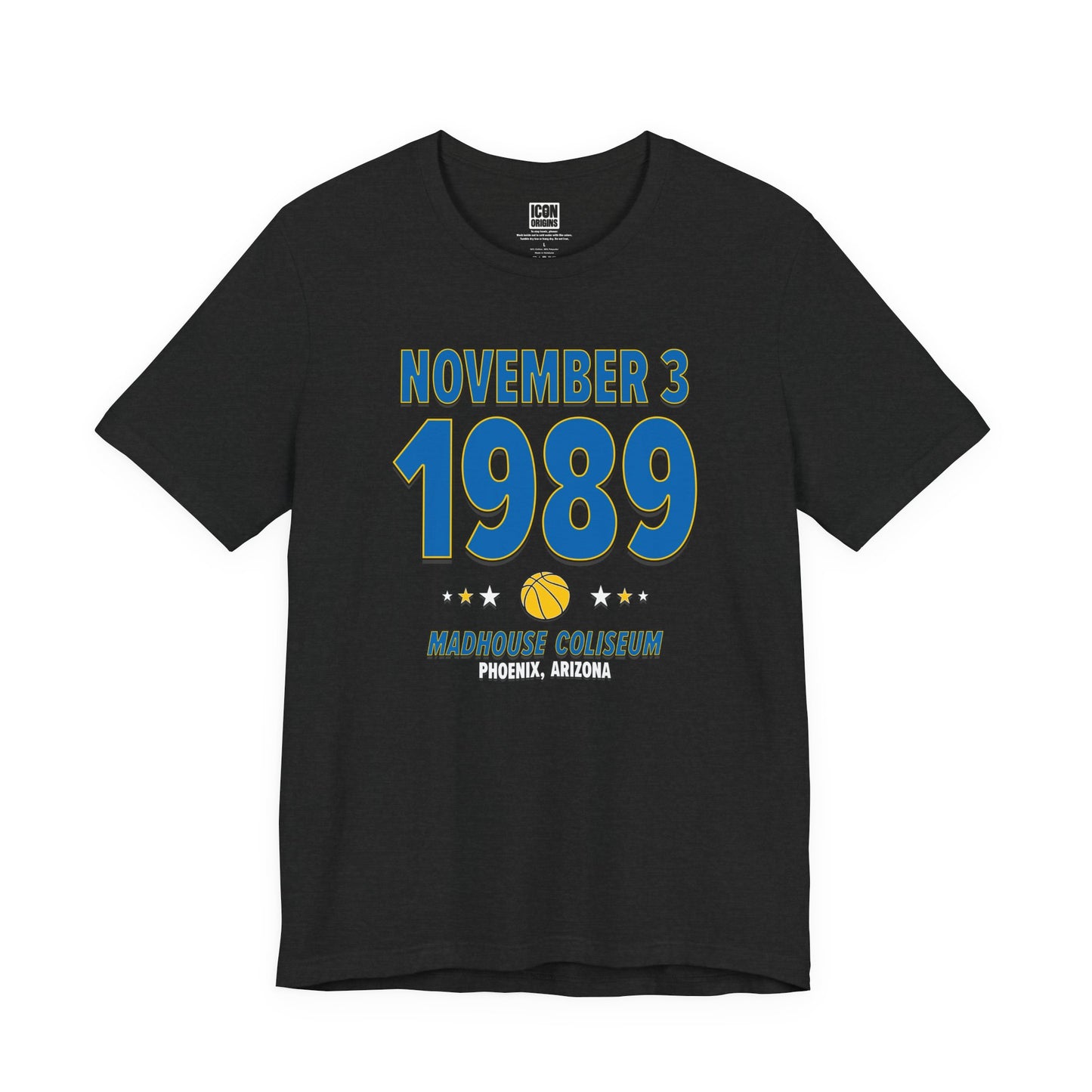 Golden State Basketball – November 3, 1989 – Origin Tee (Black & White)