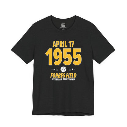 Pittsburgh Baseball – April 17, 1955 – Origin Tee (Black & White)