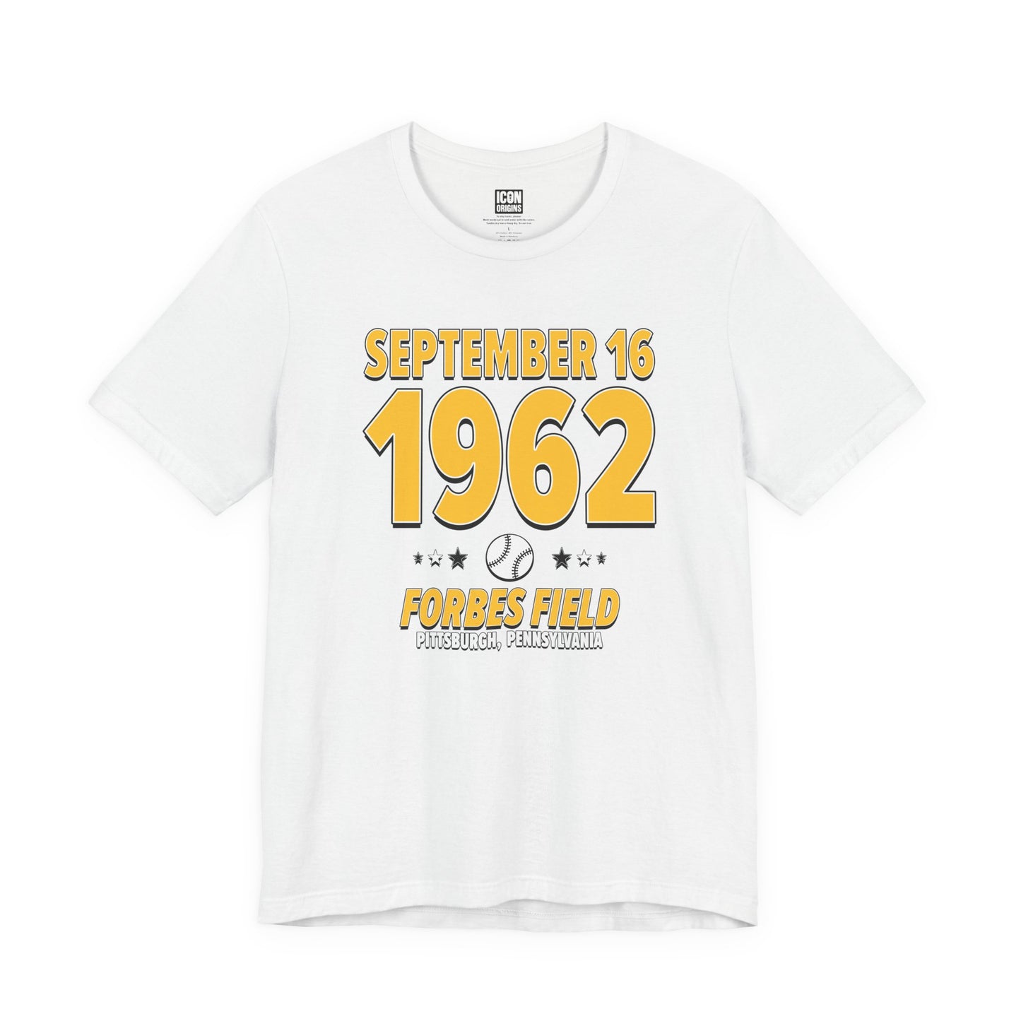 Pittsburgh Baseball – September 16, 1962 – Origin Tee (Black & White)