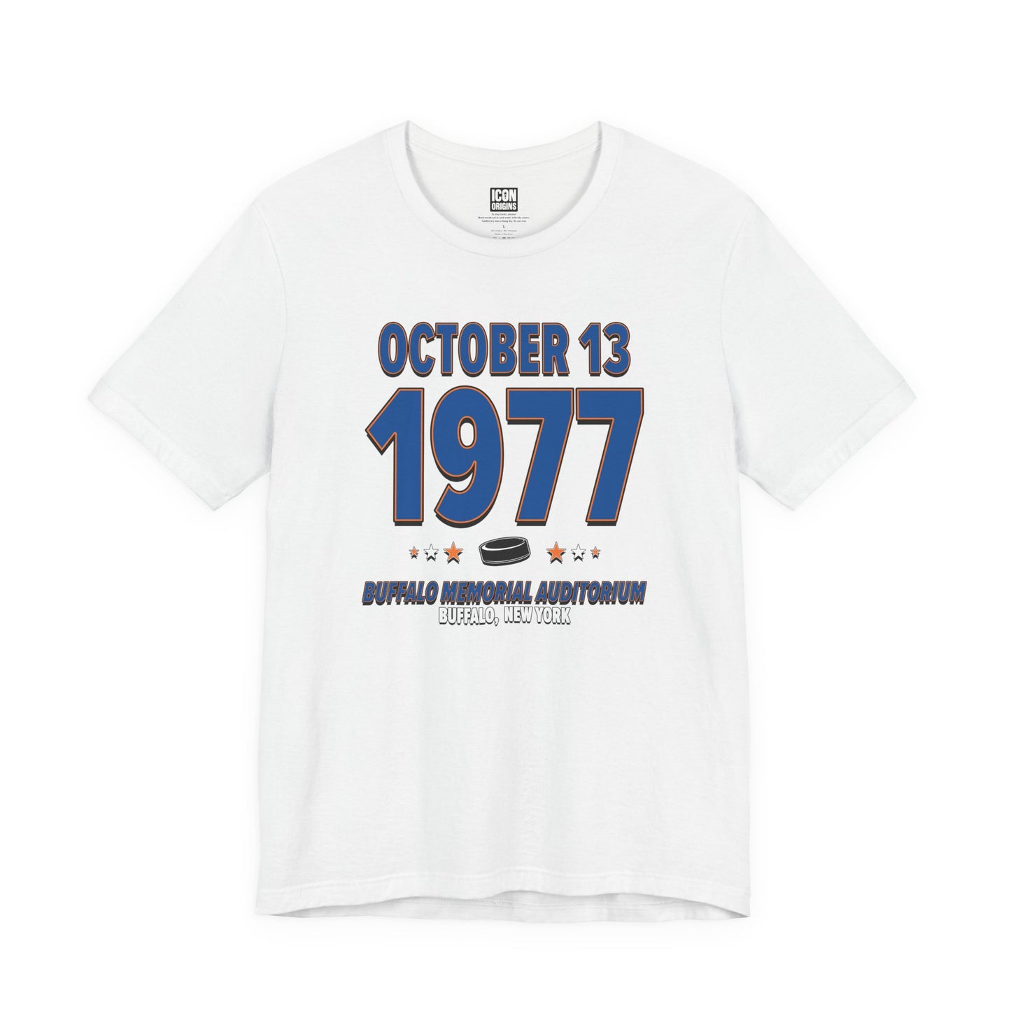 New York Hockey – October 13, 1977 – Origin Tee (Black & White)