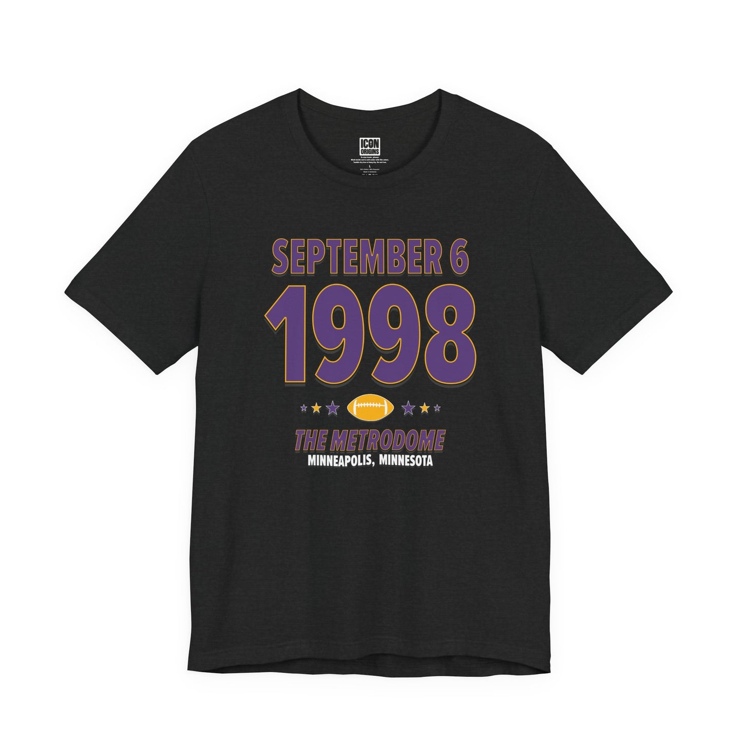 Minnesota Football – September 6, 1998 – Origin Tee (Black & White)