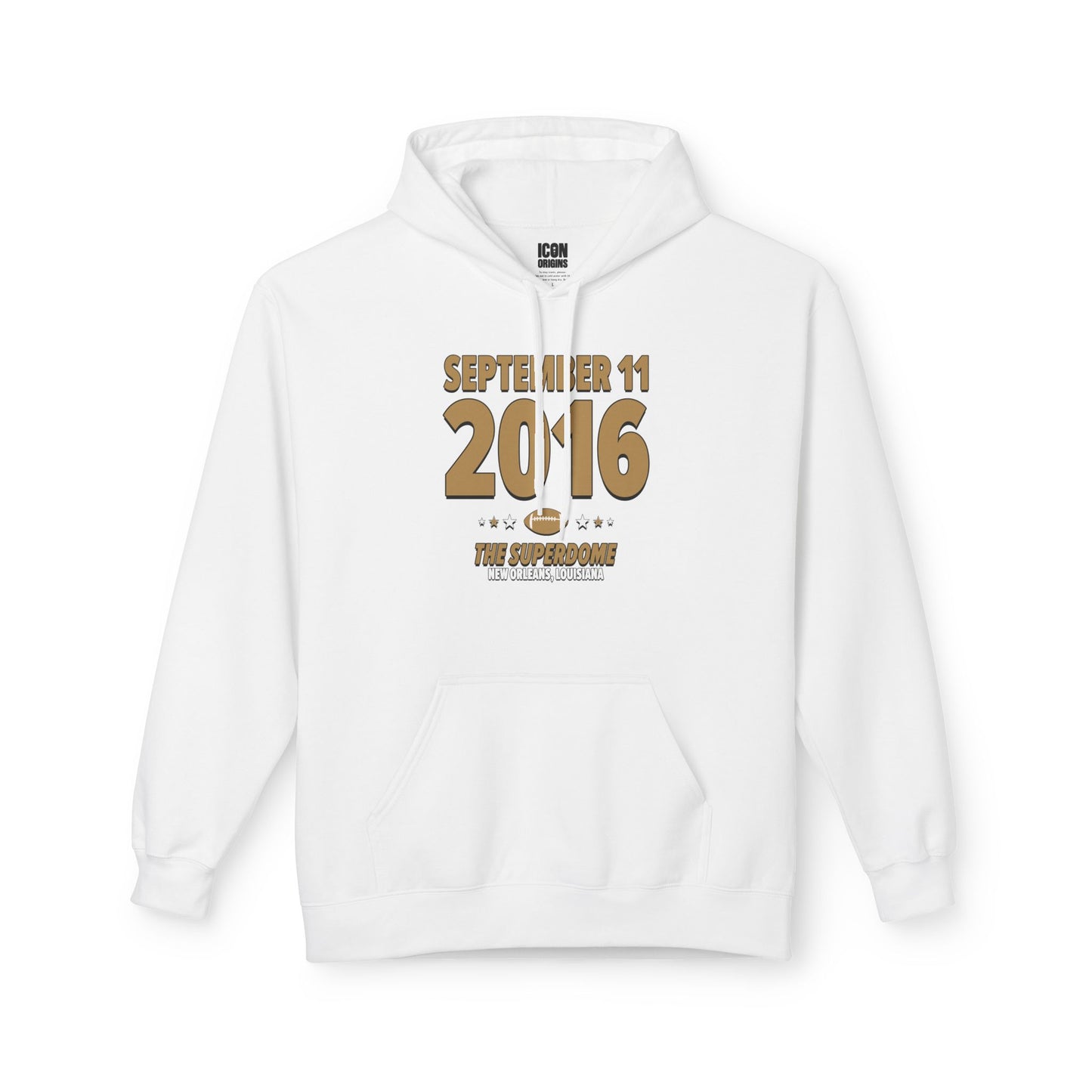 New Orleans Football – September 11, 2016 – Hoodie (Black & White)
