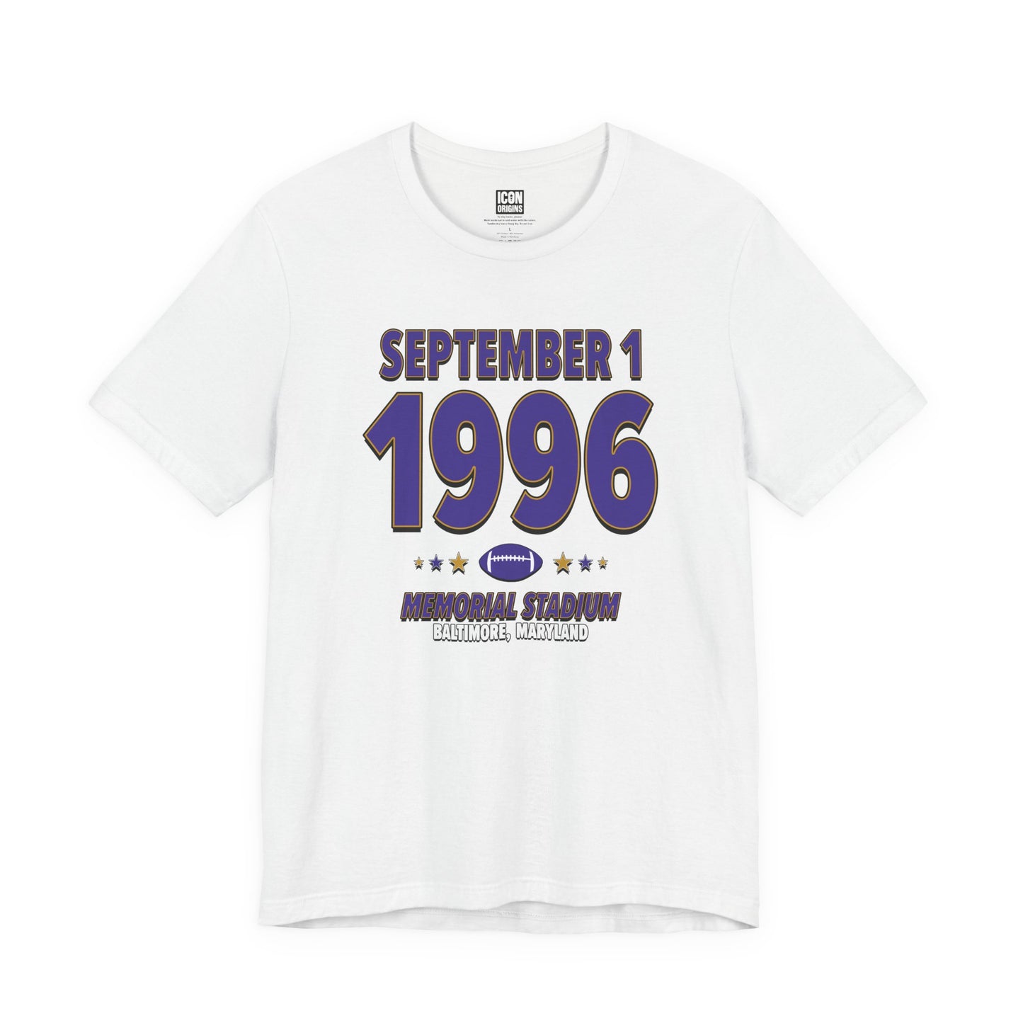 Baltimore Football – September 1, 1996 – Origin Tee (Black & White)