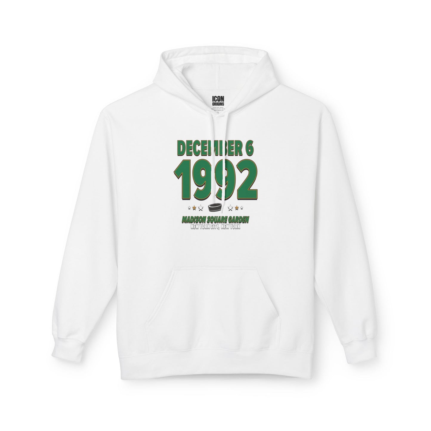 Dallas Hockey – December 6, 1992 – Hoodie (Black & White)