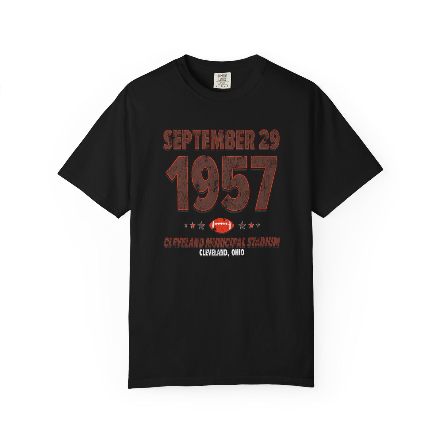 Cleveland Football – September 29, 1957 – Comfort Colors (Black & White)