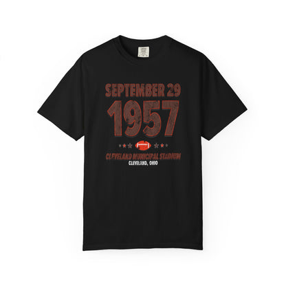 Cleveland Football – September 29, 1957 – Comfort Colors (Black & White)