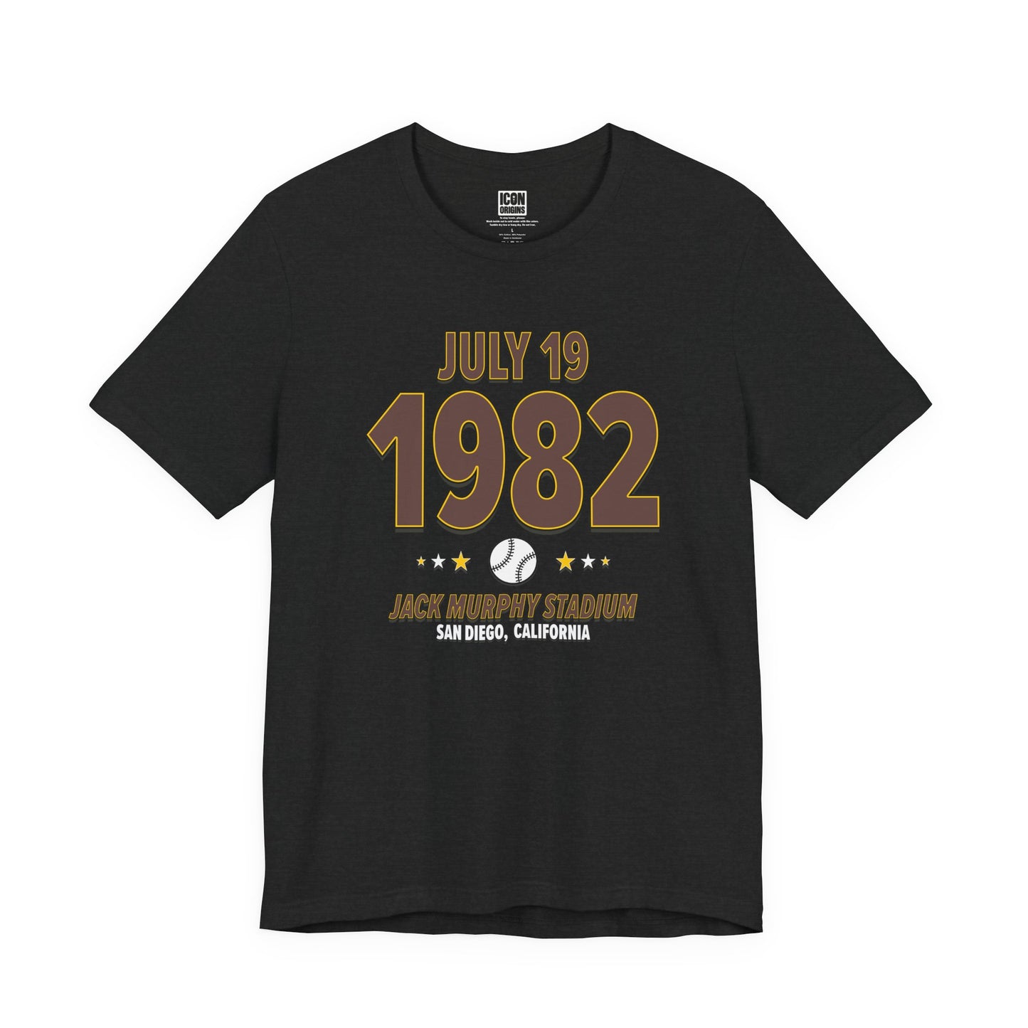 San Diego Baseball – July 19, 1982 – Origin Tee (Black & White)
