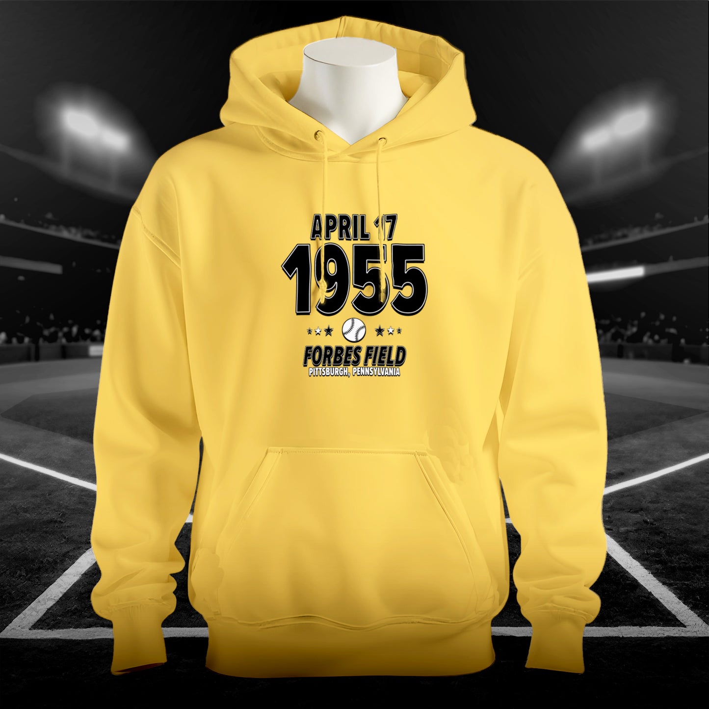 Pittsburgh Baseball – April 17, 1955 – Hoodie