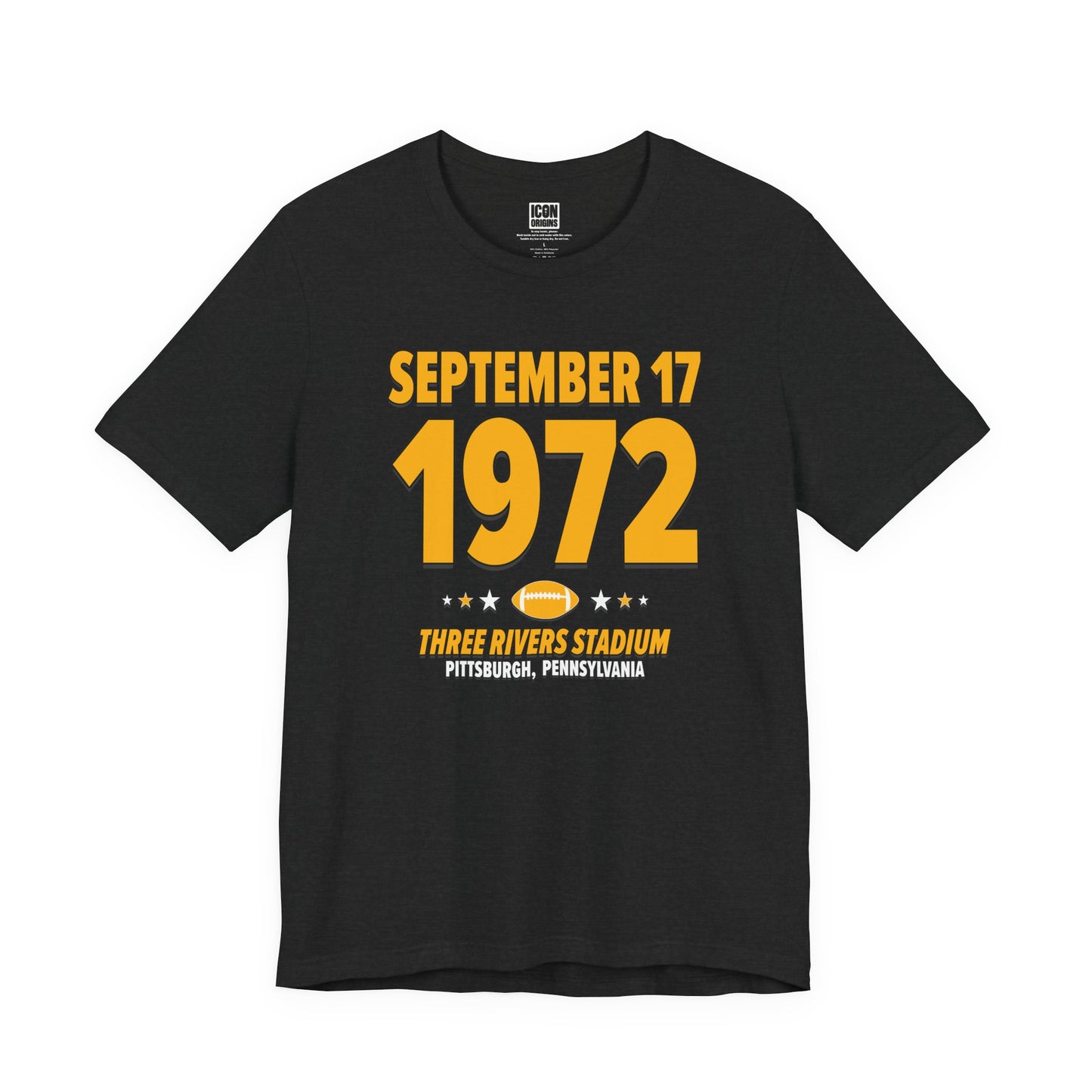 Pittsburgh Football – September 17, 1972 – Origin Tee (Black & White)