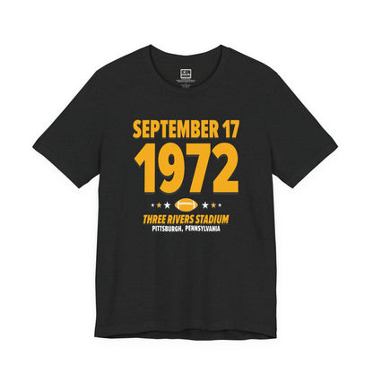 Pittsburgh Football – September 17, 1972 – Origin Tee (Black & White)