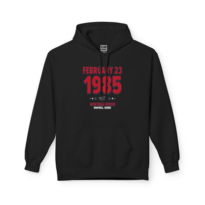Montreal Hockey – February 23, 1985 – Hoodie (Black & White)