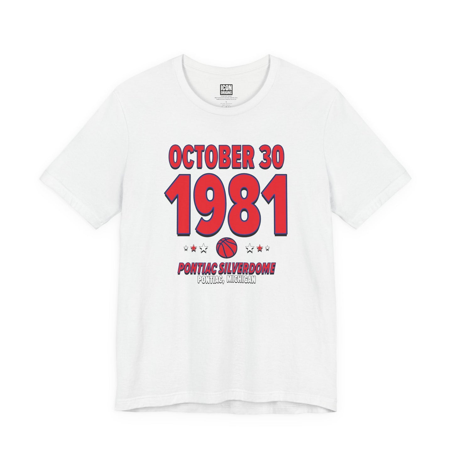 Detroit Basketball – October 30, 1981 – Origin Tee (Black & White)