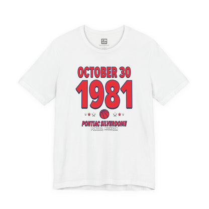 Detroit Basketball – October 30, 1981 – Origin Tee (Black & White)