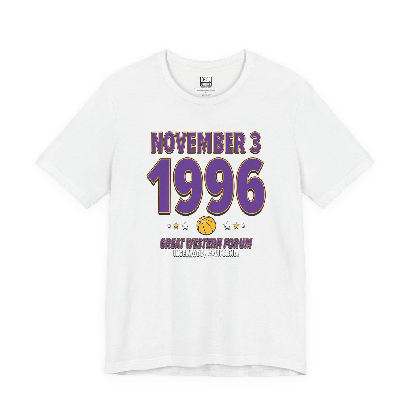 Los Angeles Basketball – November 3, 1996 – Origin Tee (Black & White)