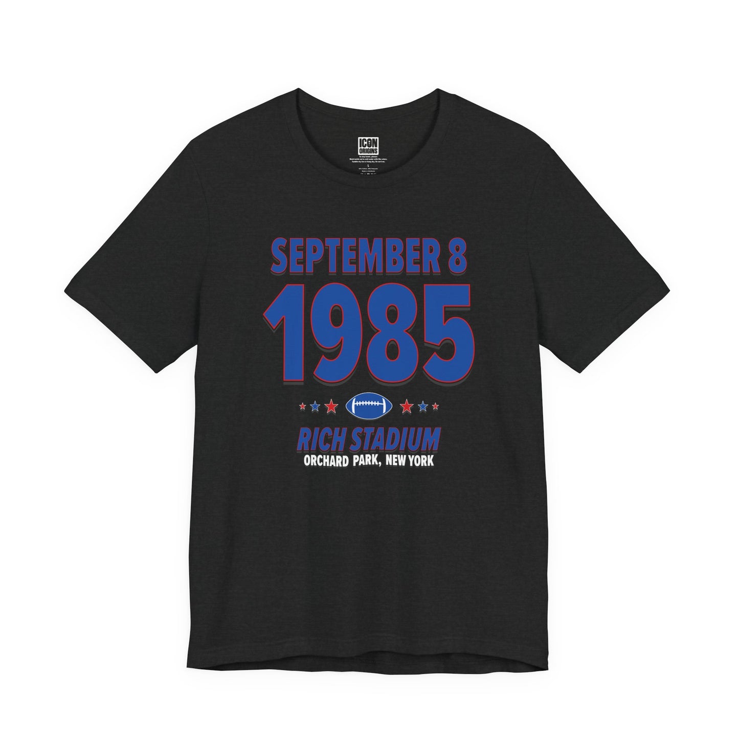Buffalo Football – September 8, 1985 – Origin Tee (Black & White)